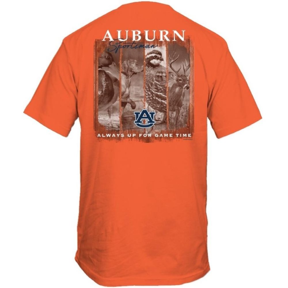 Auburn Tigers T-Shirt - Sportsman Hunting Deer Duck Quail - Orange Tee
